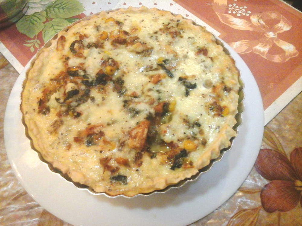 Chicken spinach Quiche