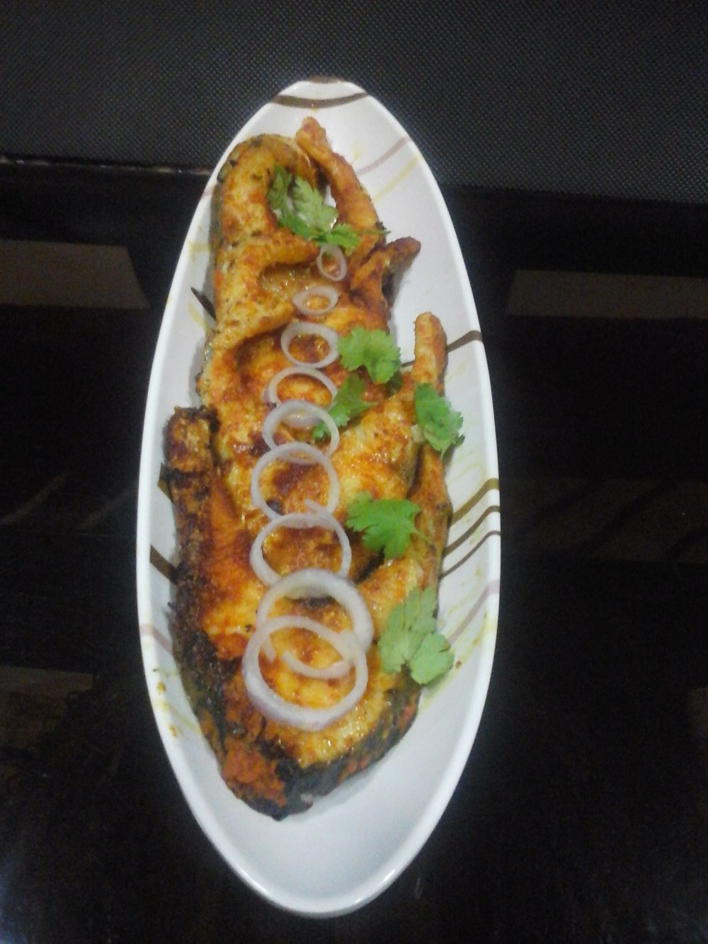 Spicy and tangy fish fry....
