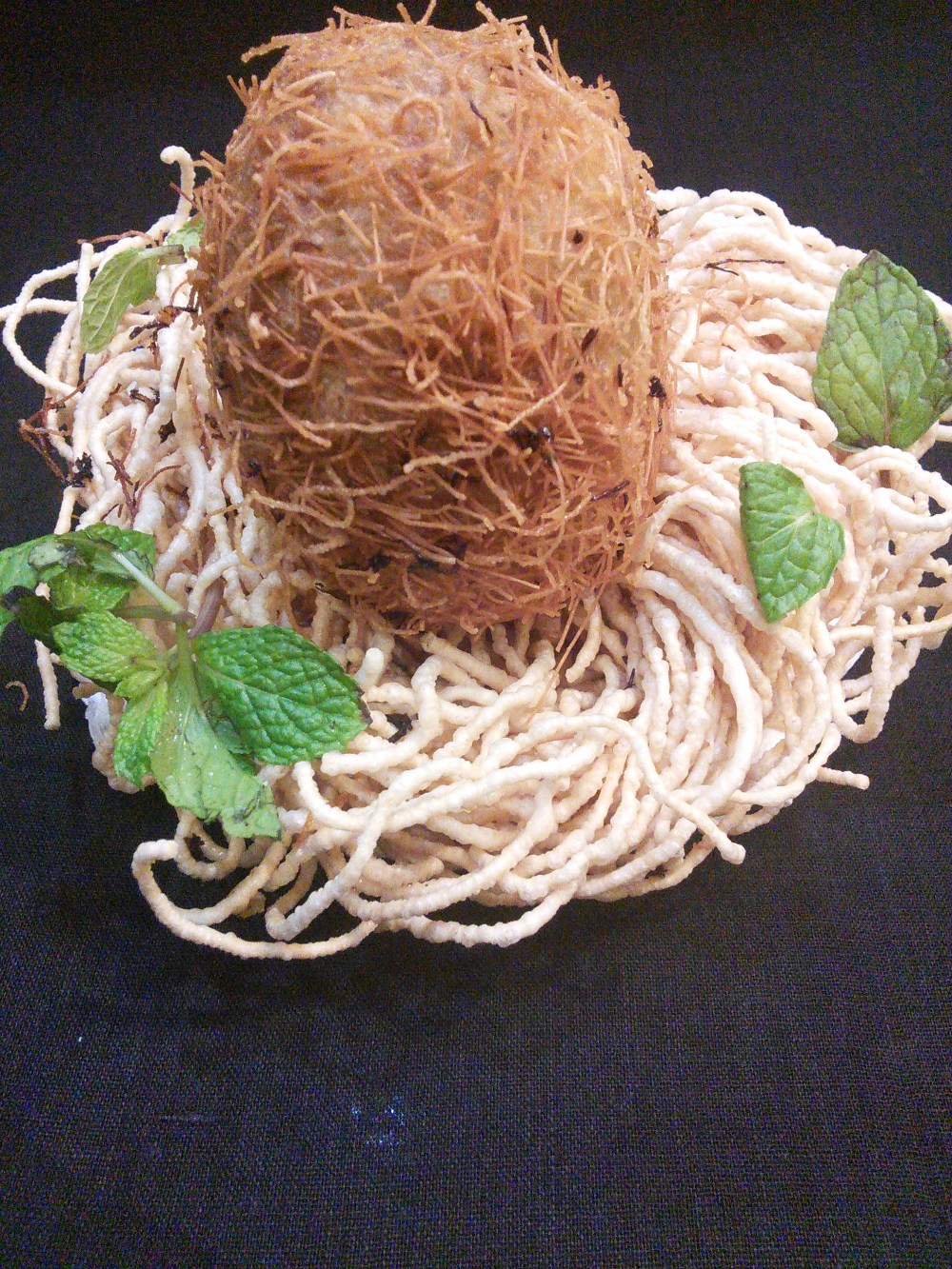 Succulent mouth watering mutton kebab stuffed with   a boiled egg.....