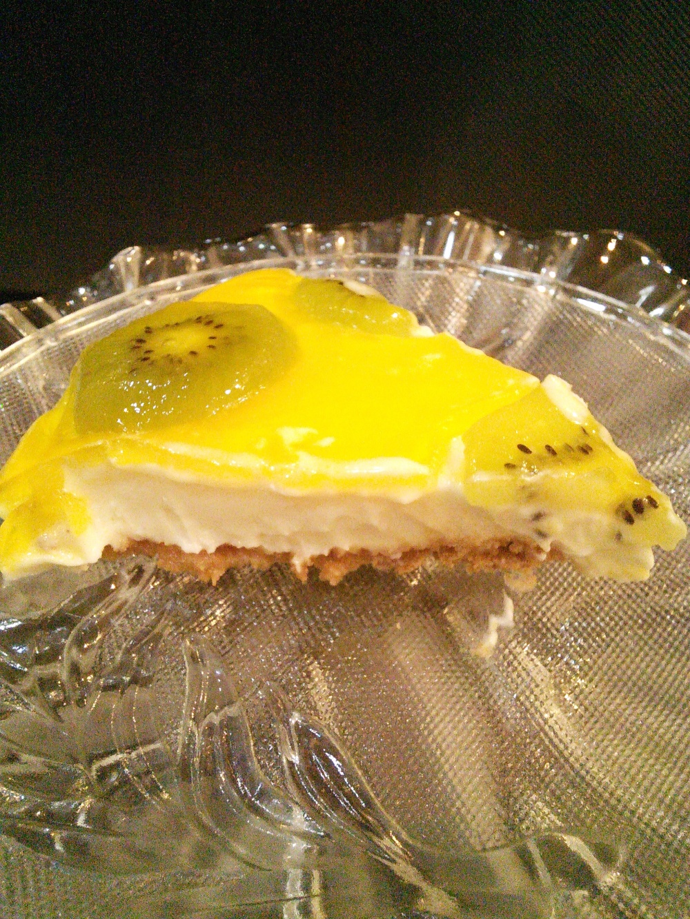 A slice of cheese cake ....