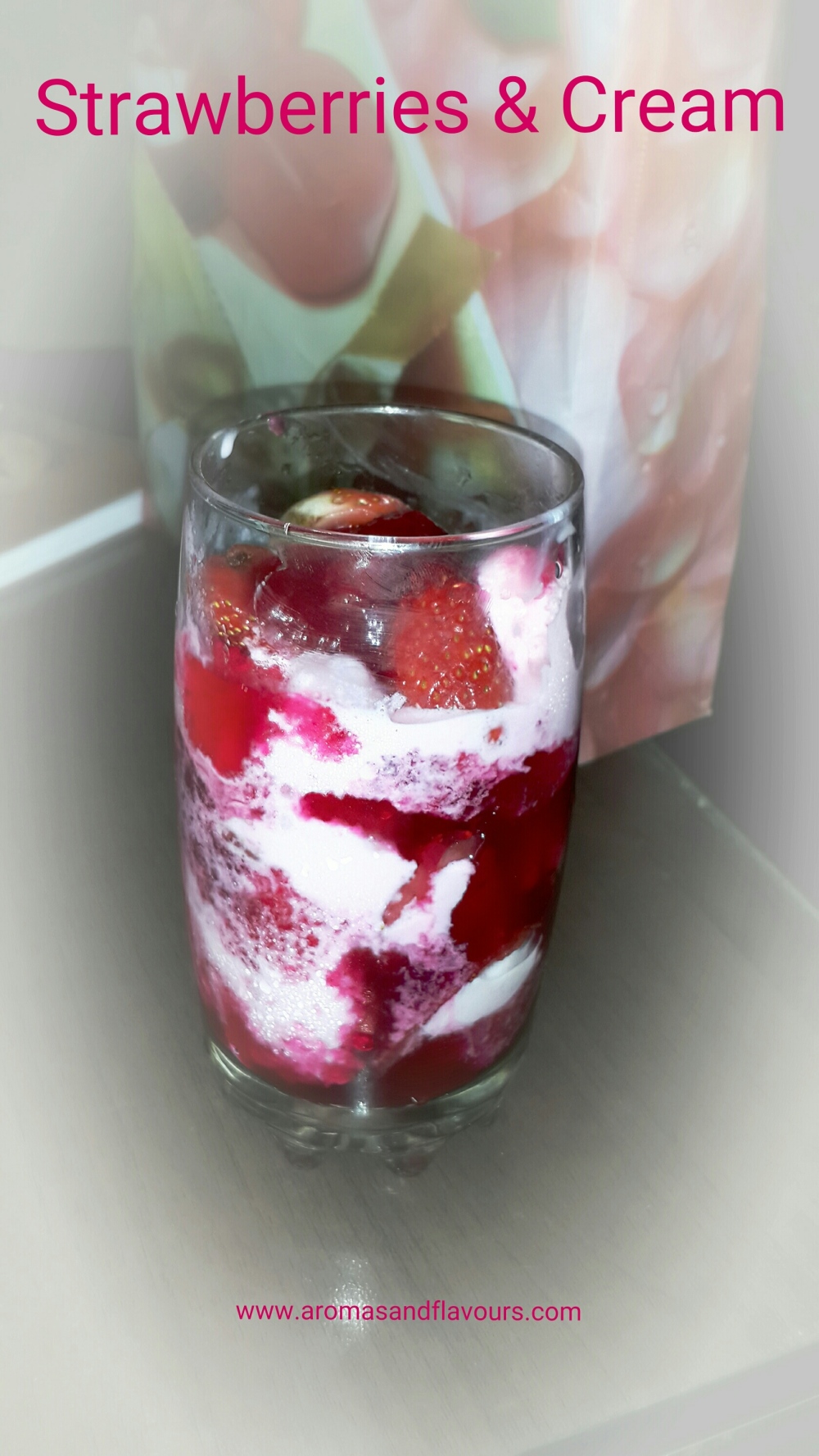 Strawberries and cream-delicious cold dessert
